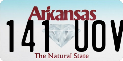 AR license plate 141UOV