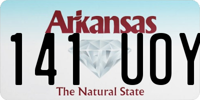AR license plate 141UOY
