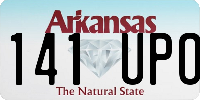 AR license plate 141UPO