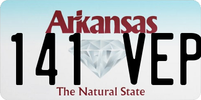 AR license plate 141VEP
