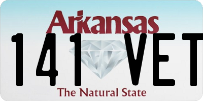 AR license plate 141VET
