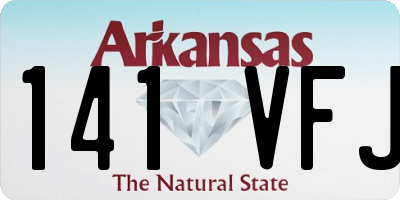 AR license plate 141VFJ