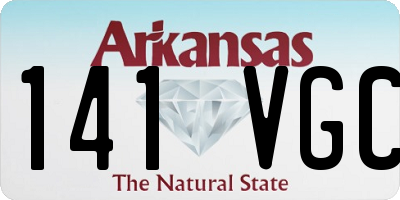 AR license plate 141VGC