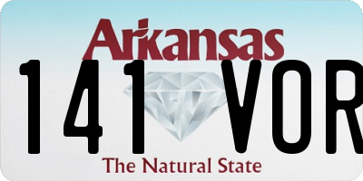 AR license plate 141VOR
