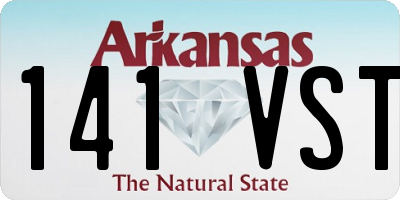 AR license plate 141VST