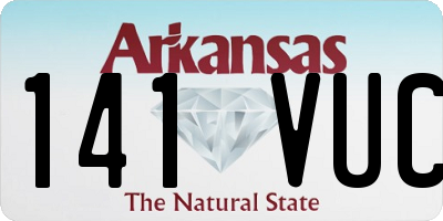AR license plate 141VUC