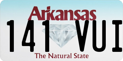 AR license plate 141VUI