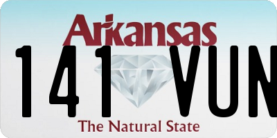 AR license plate 141VUN