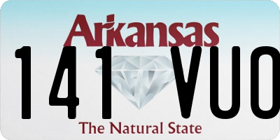 AR license plate 141VUO