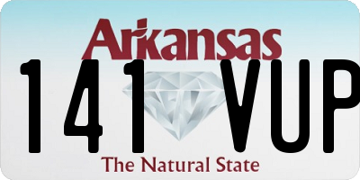 AR license plate 141VUP