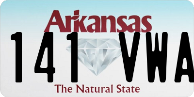 AR license plate 141VWA