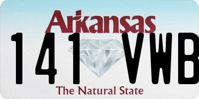 AR license plate 141VWB