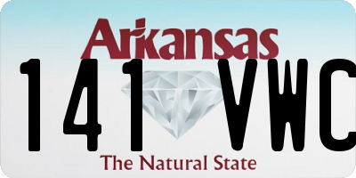 AR license plate 141VWC