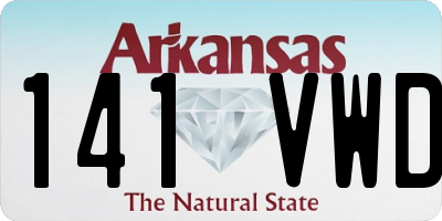 AR license plate 141VWD