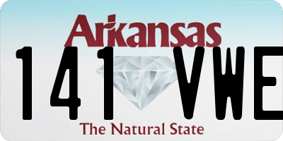 AR license plate 141VWE