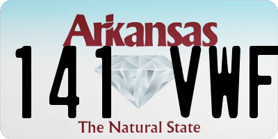 AR license plate 141VWF