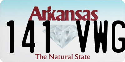 AR license plate 141VWG