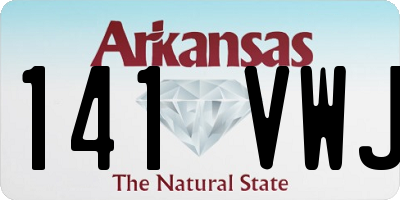 AR license plate 141VWJ