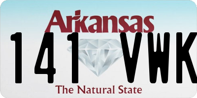 AR license plate 141VWK