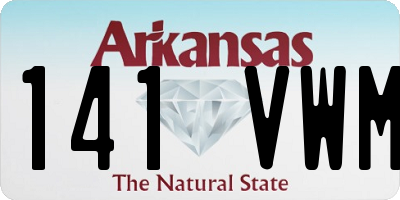 AR license plate 141VWM