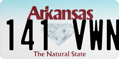 AR license plate 141VWN