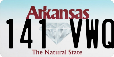AR license plate 141VWQ