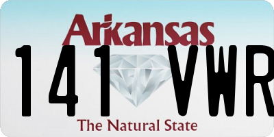 AR license plate 141VWR