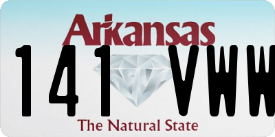 AR license plate 141VWW