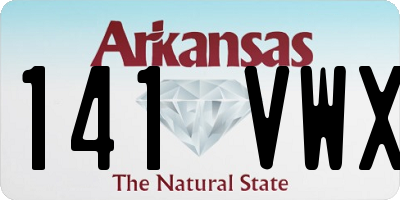 AR license plate 141VWX
