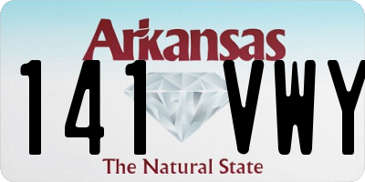 AR license plate 141VWY