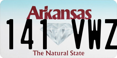 AR license plate 141VWZ