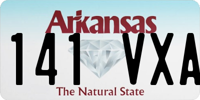 AR license plate 141VXA