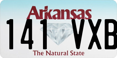 AR license plate 141VXB