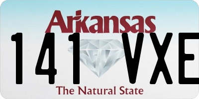 AR license plate 141VXE