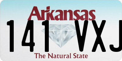 AR license plate 141VXJ