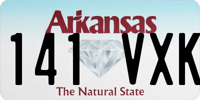 AR license plate 141VXK