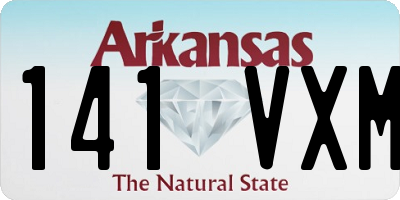 AR license plate 141VXM