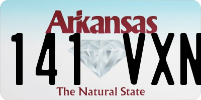 AR license plate 141VXN