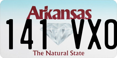 AR license plate 141VXO
