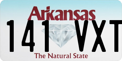 AR license plate 141VXT