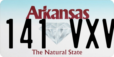 AR license plate 141VXV