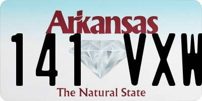 AR license plate 141VXW