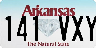 AR license plate 141VXY