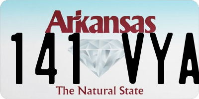 AR license plate 141VYA