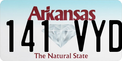 AR license plate 141VYD