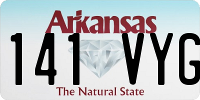 AR license plate 141VYG