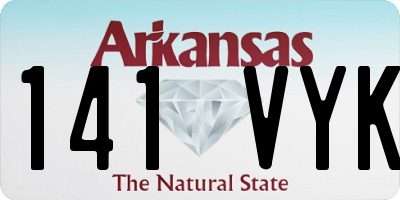 AR license plate 141VYK