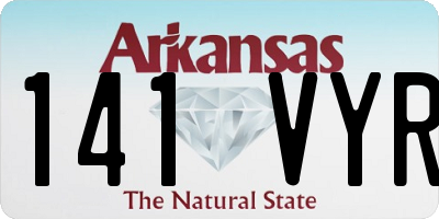 AR license plate 141VYR