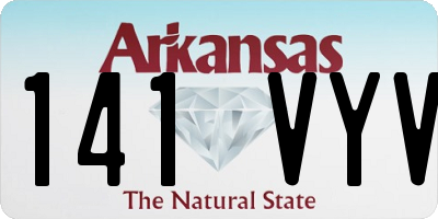 AR license plate 141VYV