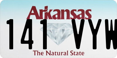 AR license plate 141VYW